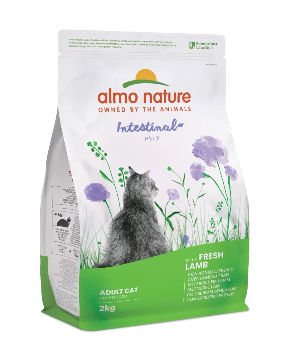 Almo Nature Intestinal Help s čerstvým jehnětem krmivo pro kočky 2 kg