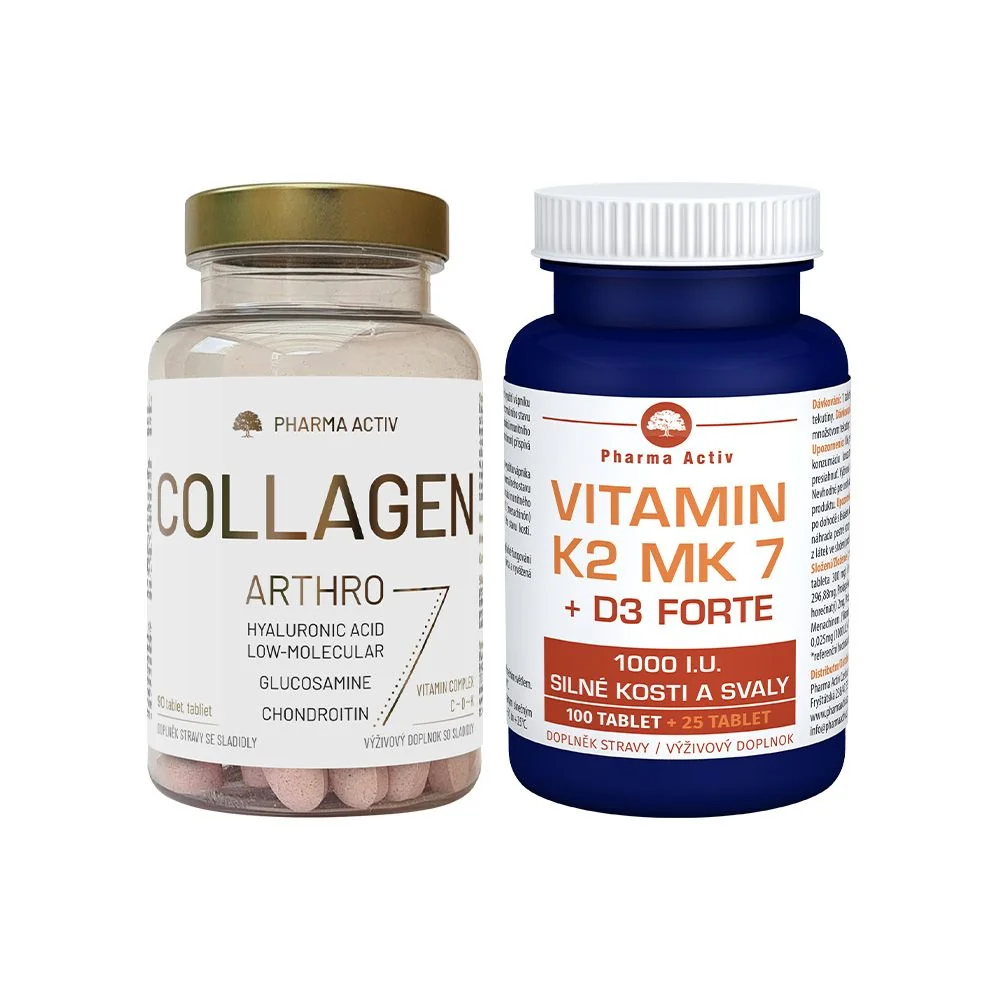 Pharma Activ Collagen Arthro + Vitamin K2 MK7 + D3 Forte 90 tablet + 125 tablet