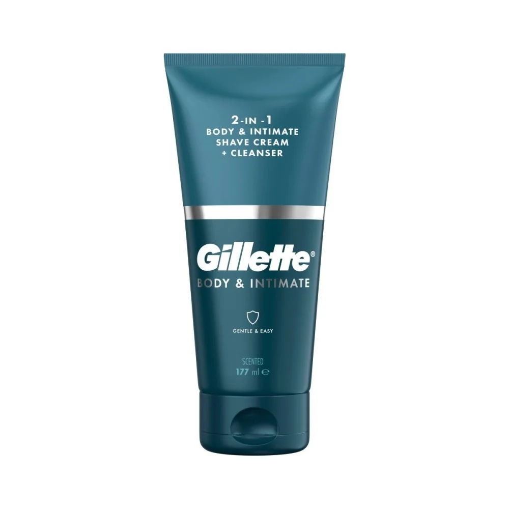 Gillette Body & Intimate přípravek na holení třísel a mycí emulze 2v1 150 ml