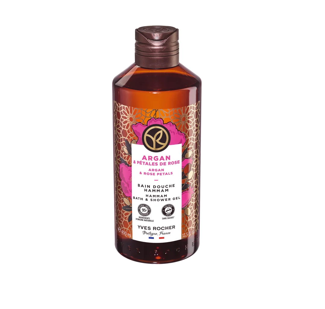 Yves Rocher Sprchový gel argan & růže 400 ml