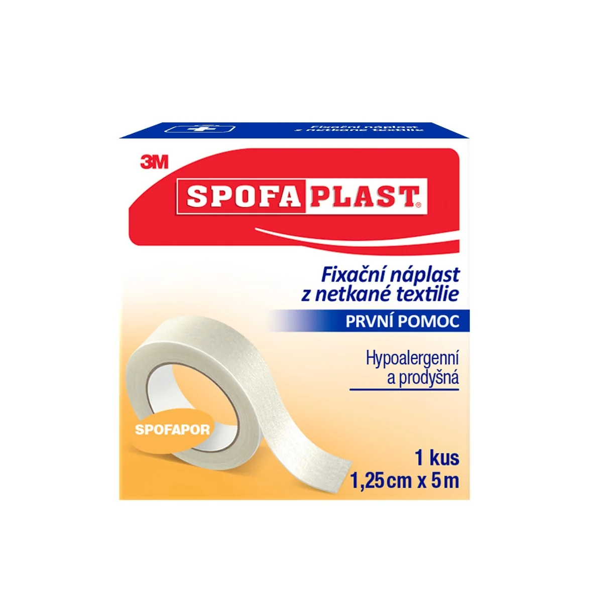 3M Spofaplast 731 1,25 cm x 5 m Fixační náplast z netkané textilie 1 ks