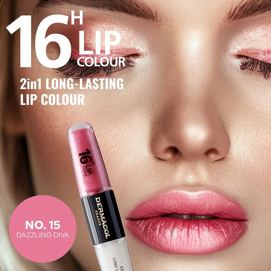 Dermacol 16h Lip Colour Dlouhotrvající barva na rty č. 15 2x4 ml