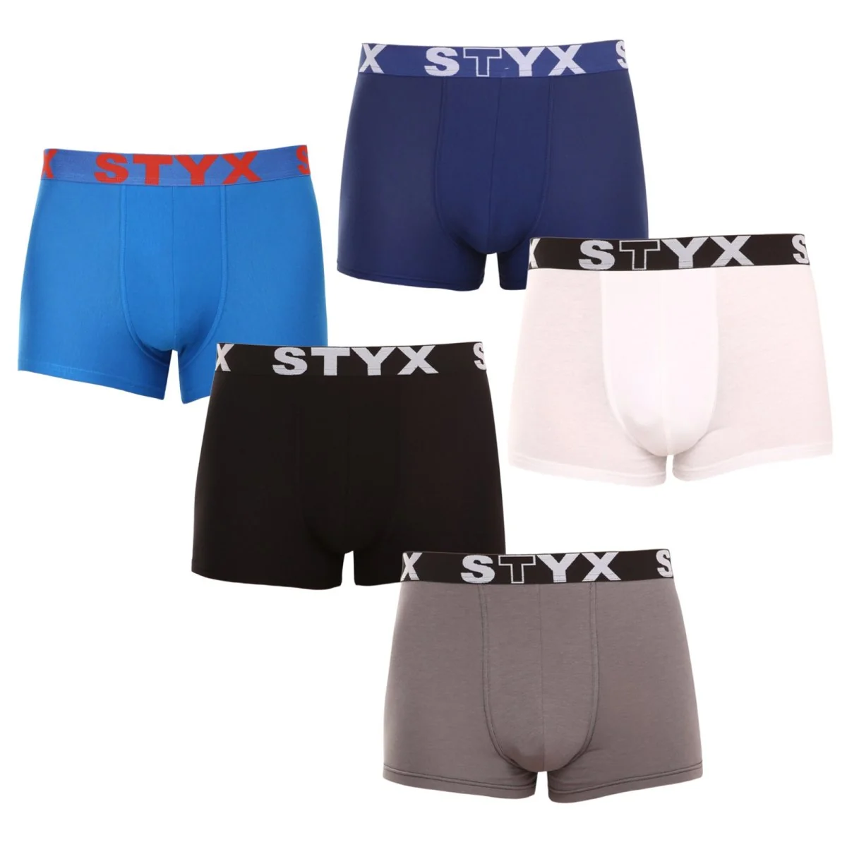 Styx 5PACK pánské boxerky sportovní guma vícebarevné (5G0908137) M