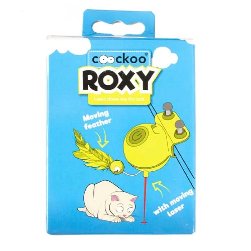 Ebi COOCKOO ROXY Interaktivní laserová hračka pro kočky 8x8x10,5cm lime 