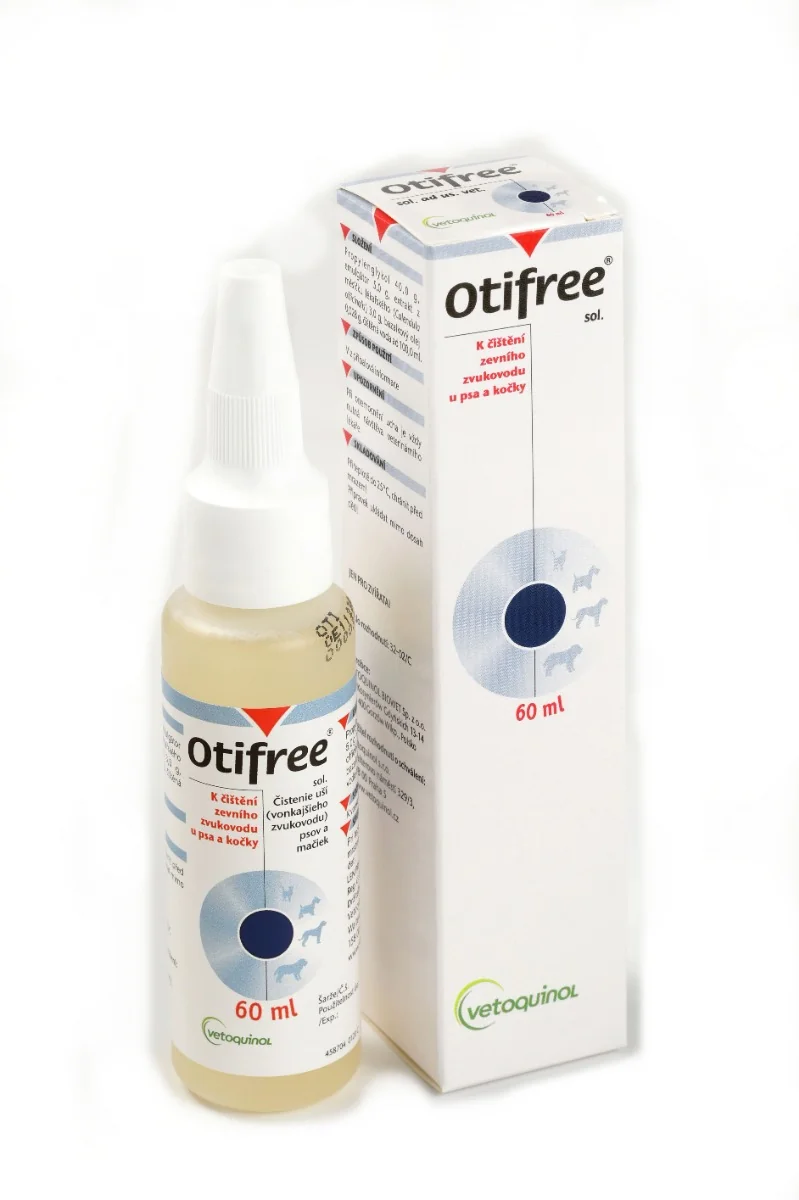 Otifree Čištění zevního zvukovodu psi a kočky 60 ml