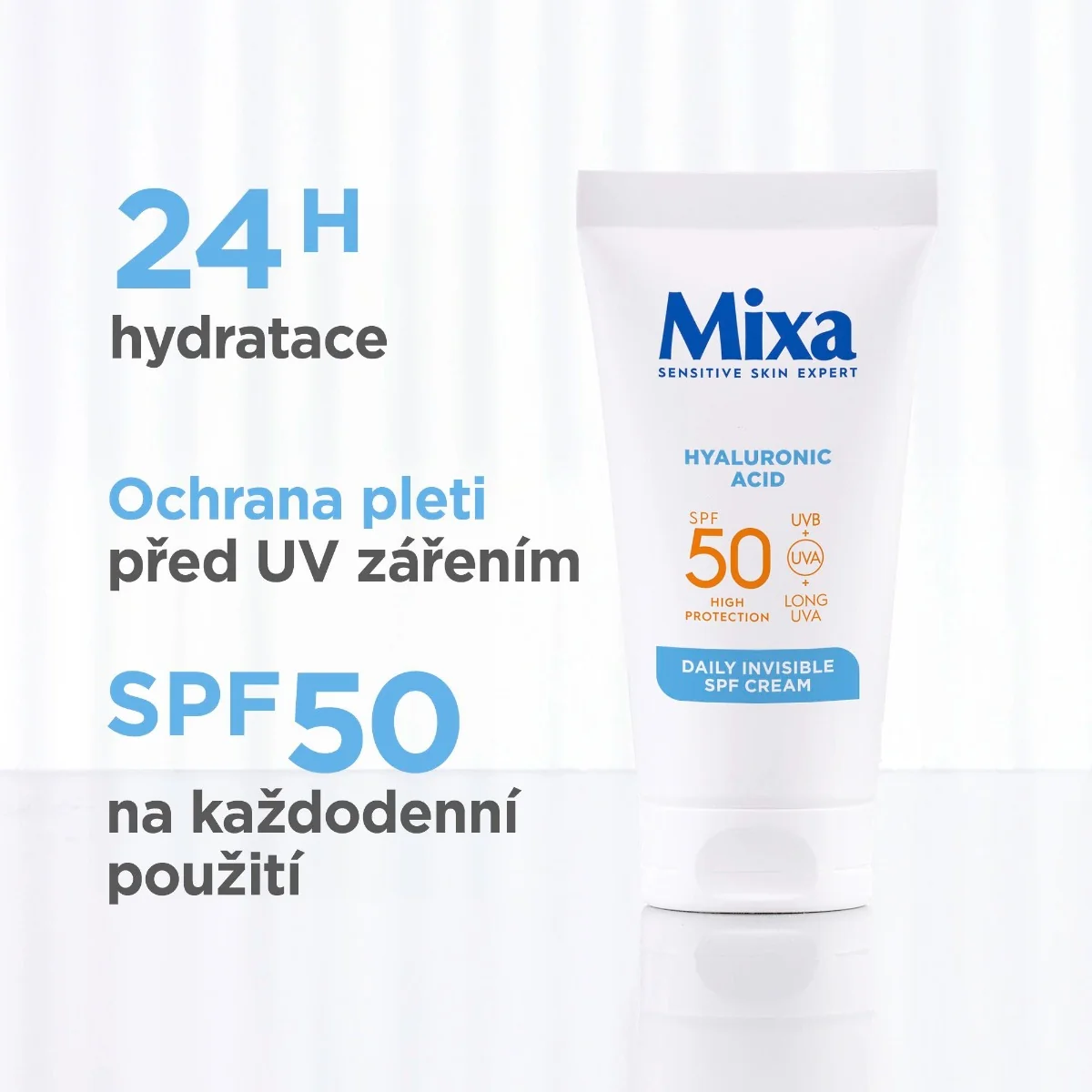 Mixa Hyaluronic Acid Denní krém SPF50 50 ml