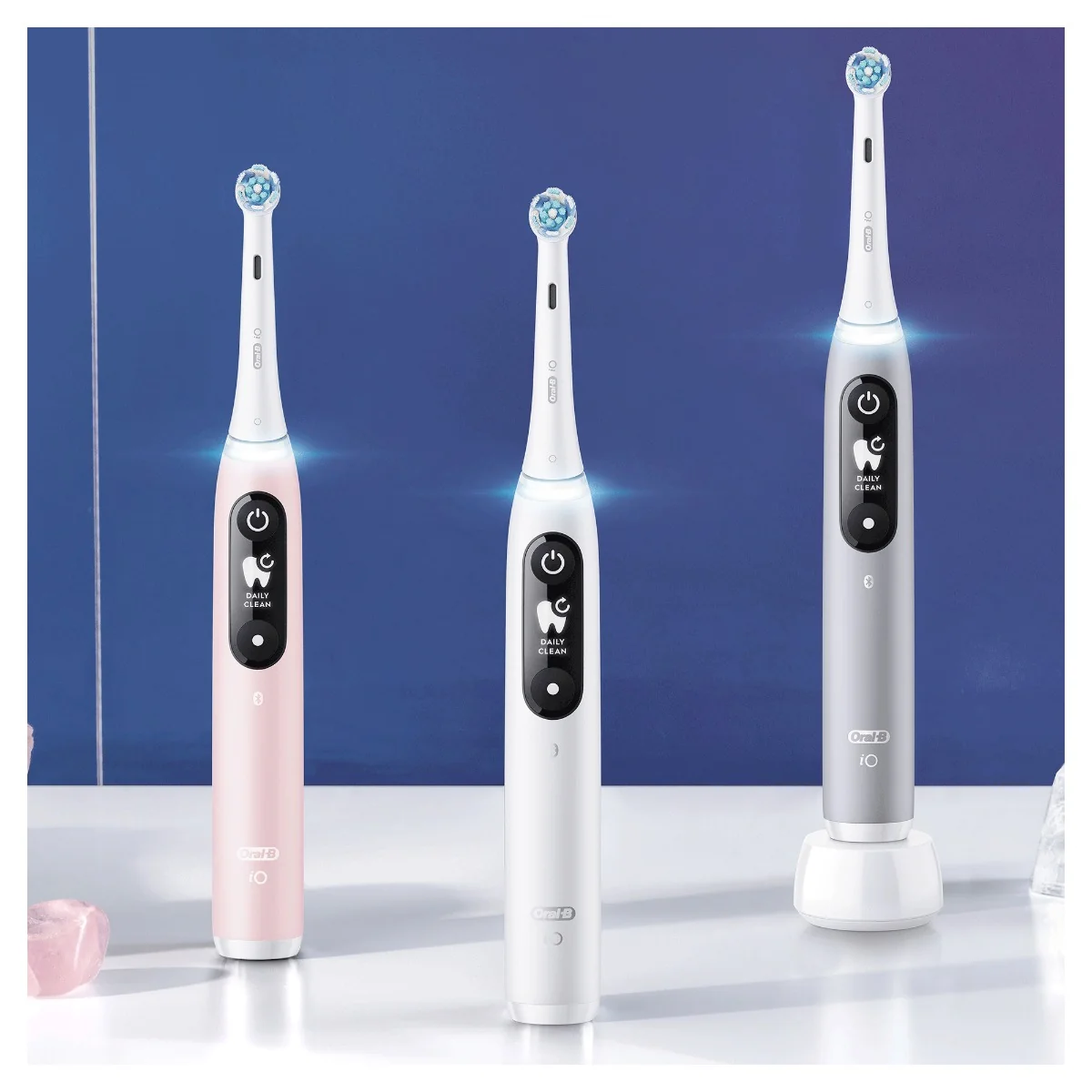 Oral-B iO Series 6 Duo elektrický zubní kartáček 2 ks White/Rose