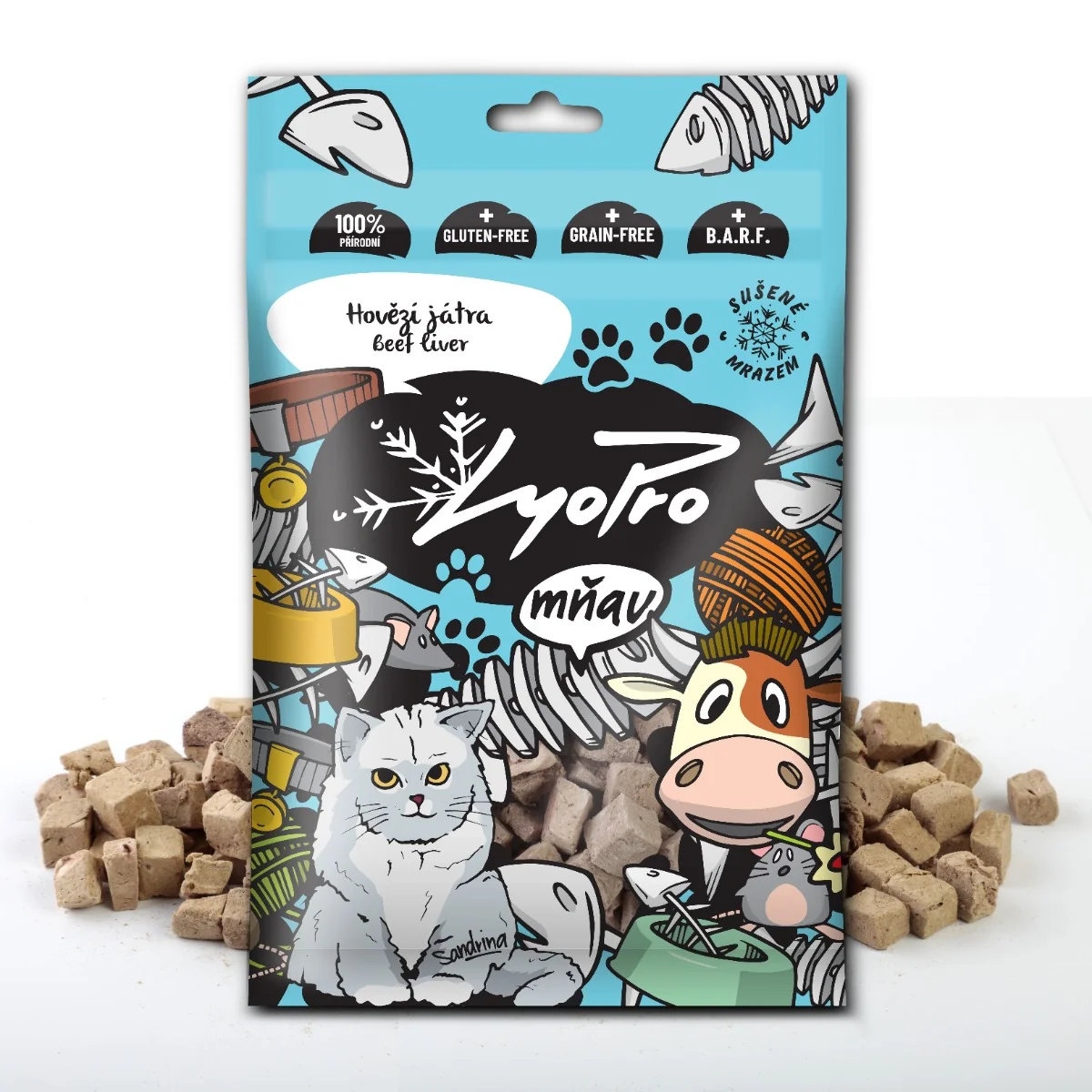 LyoPro Mňau Hovězí játra 50 g