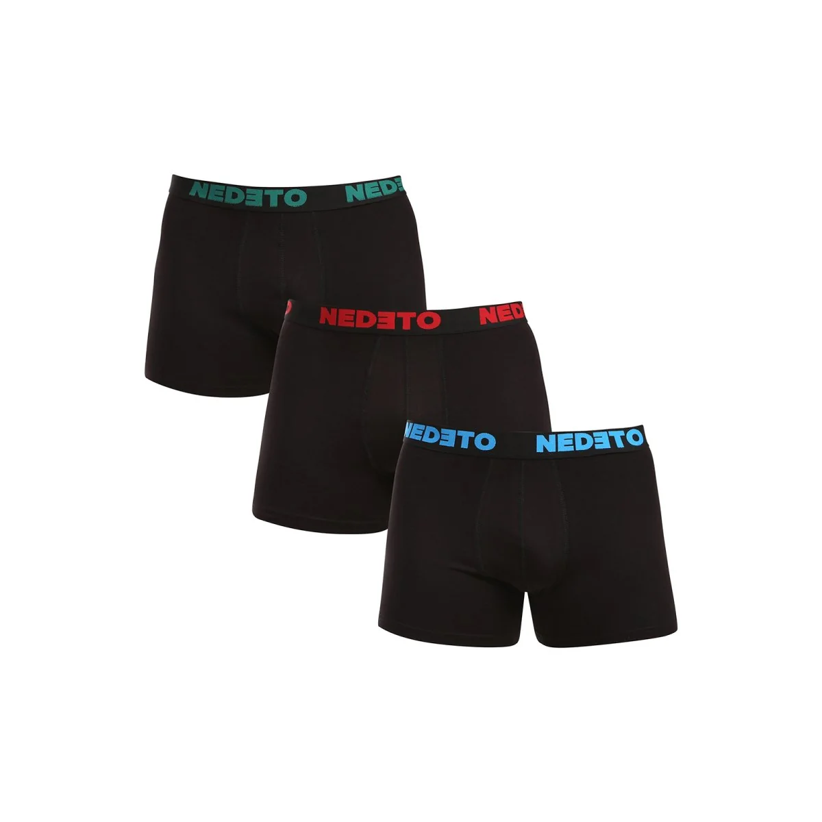 Nedeto 3PACK pánské boxerky černé (3NB003b) L 