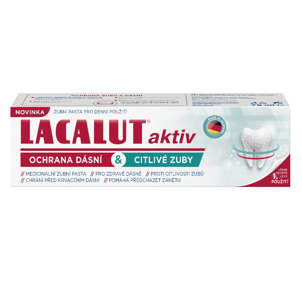 Lacalut Aktiv Ochrana dásní & citlivé zuby zubní pasta 75 ml