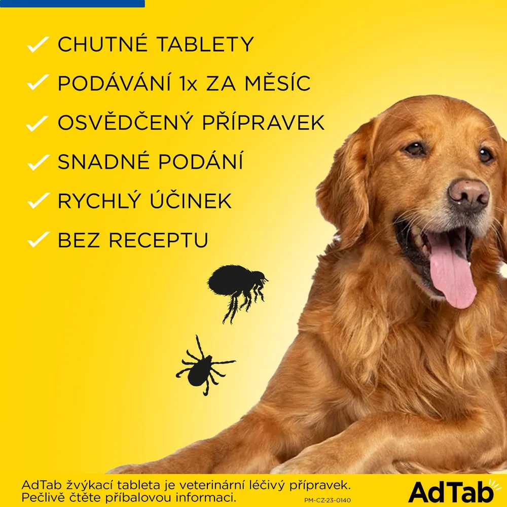 AdTab Žvýkací tablety pro psy 1,3-2,5 kg 56 mg 1 tableta