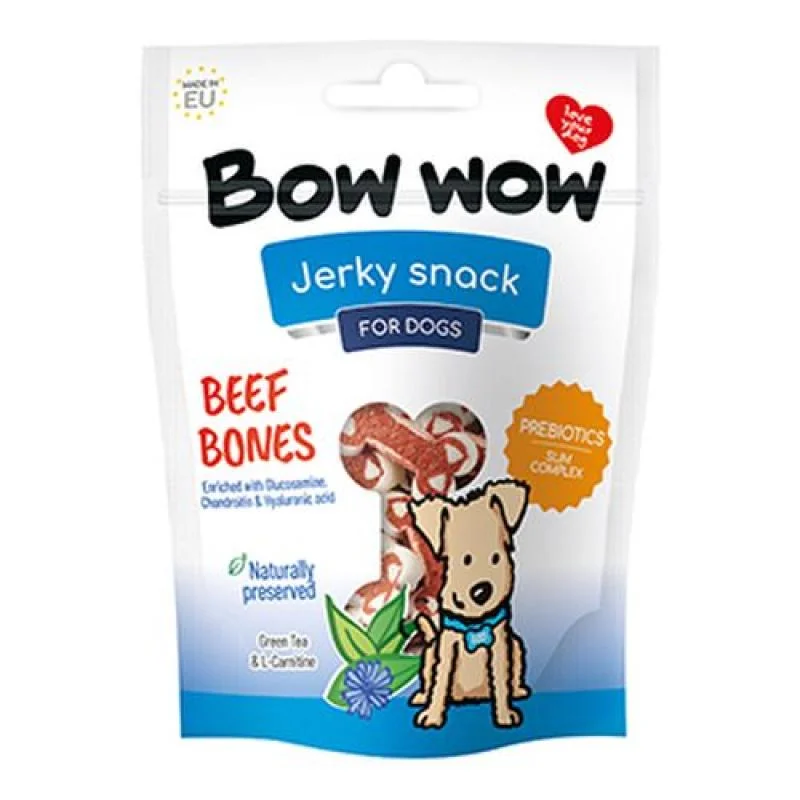 BOW WOW Kostičky s hovězí příchutí 80g 