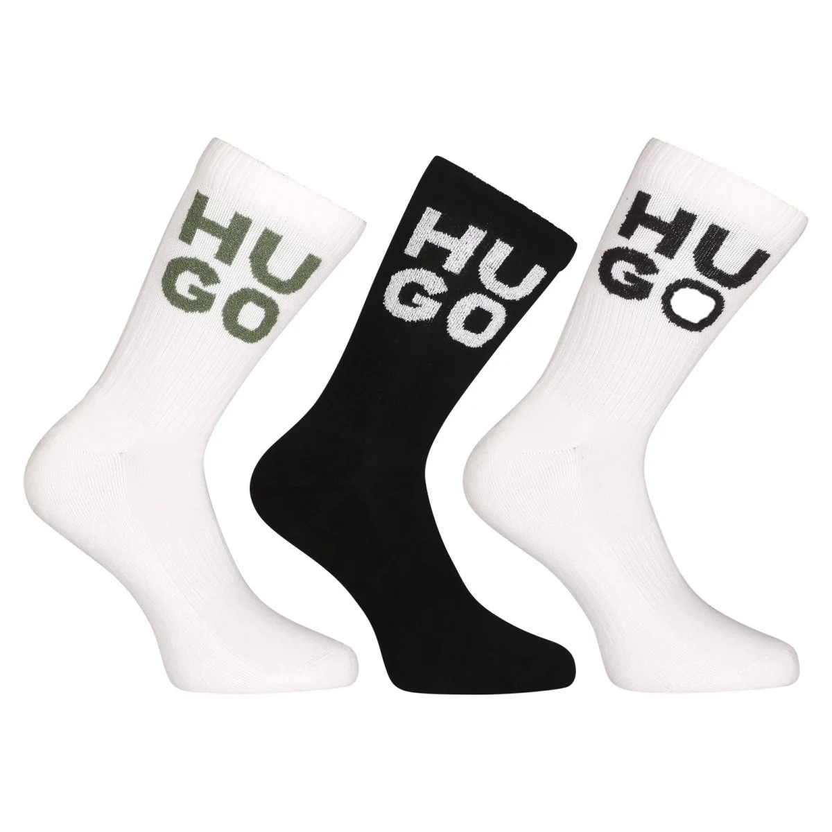 HUGO 3PACK ponožky vysoké vícebarevné (50518606 100) M