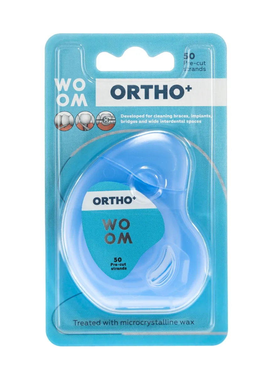 WOOM ORTHO+ ortodontická zubní nit 50 ks