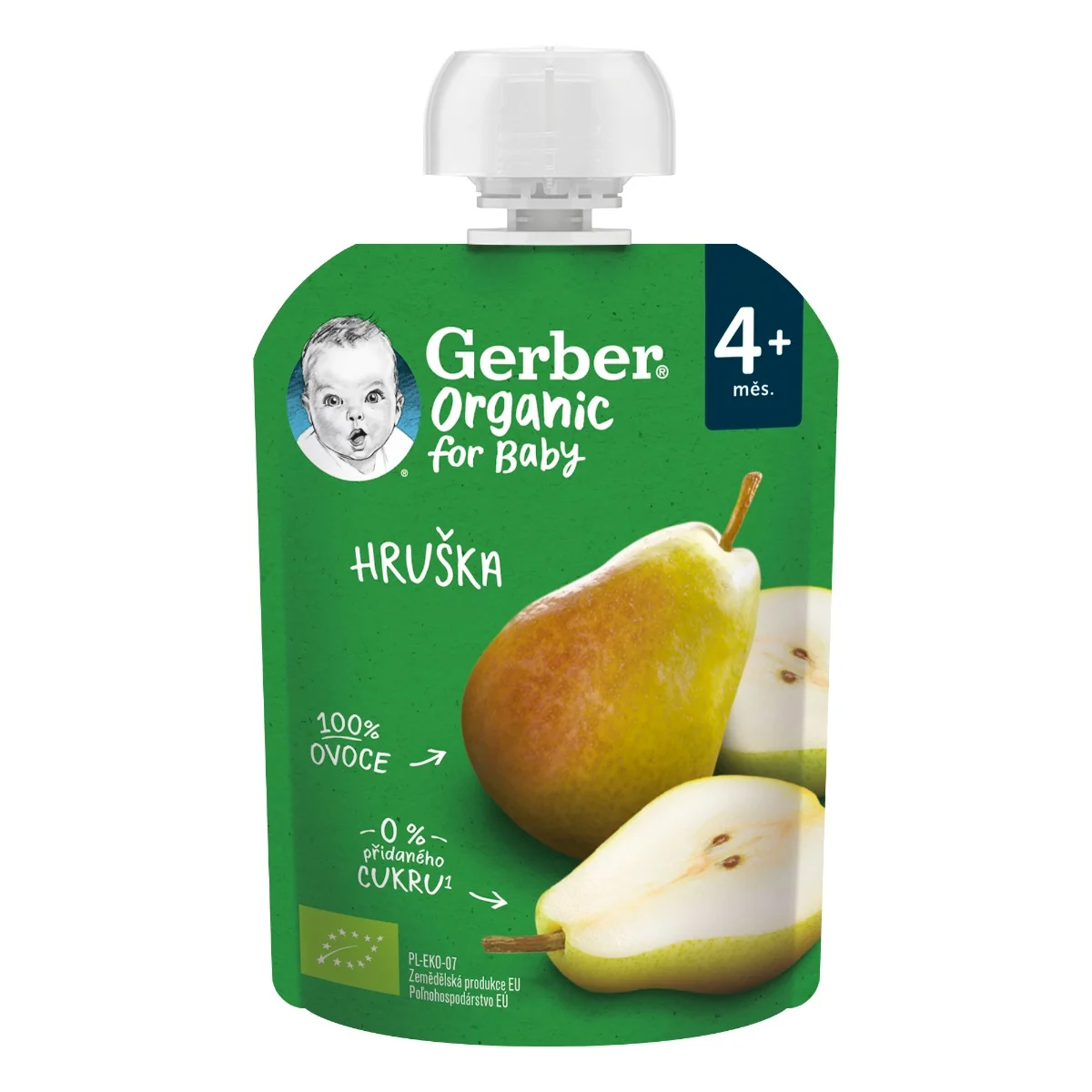 Gerber Organic Kapsička Hruška 100% BIO 90 g