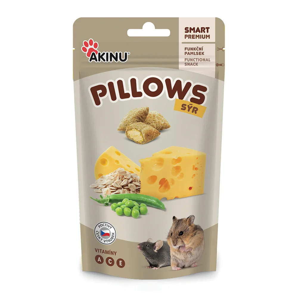 Akinu PILLOWS polštářky se sýrem pamlsek pro hlodavce 40 g