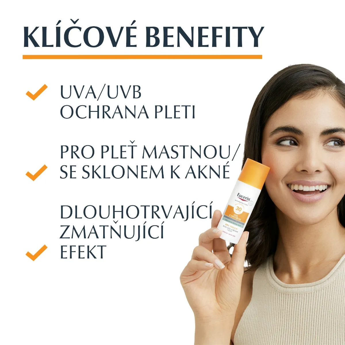 Eucerin Oil Control SPF30 ochranný krémový gel na obličej 50 ml