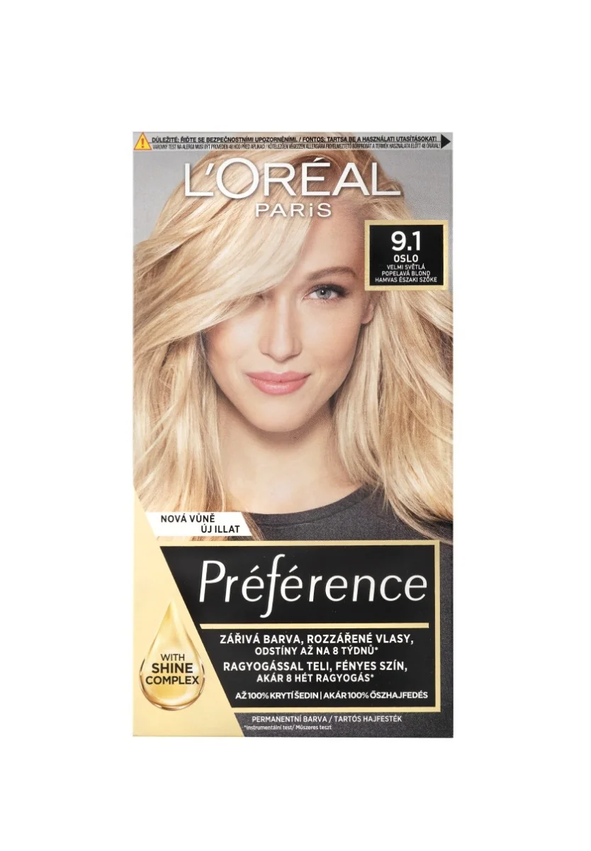 Loréal Paris Preference Barva na vlasy 9.1 velmi světlá popelavá blond