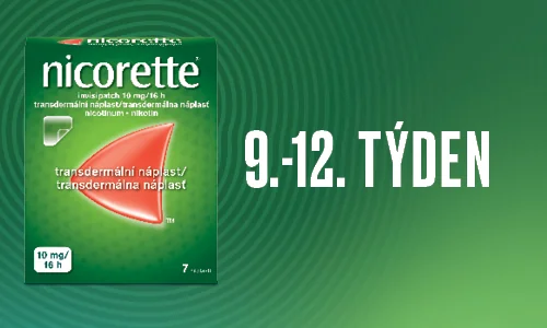 9.-12. týden: Nicorette® invisipatch 10 mg/16 h/den  