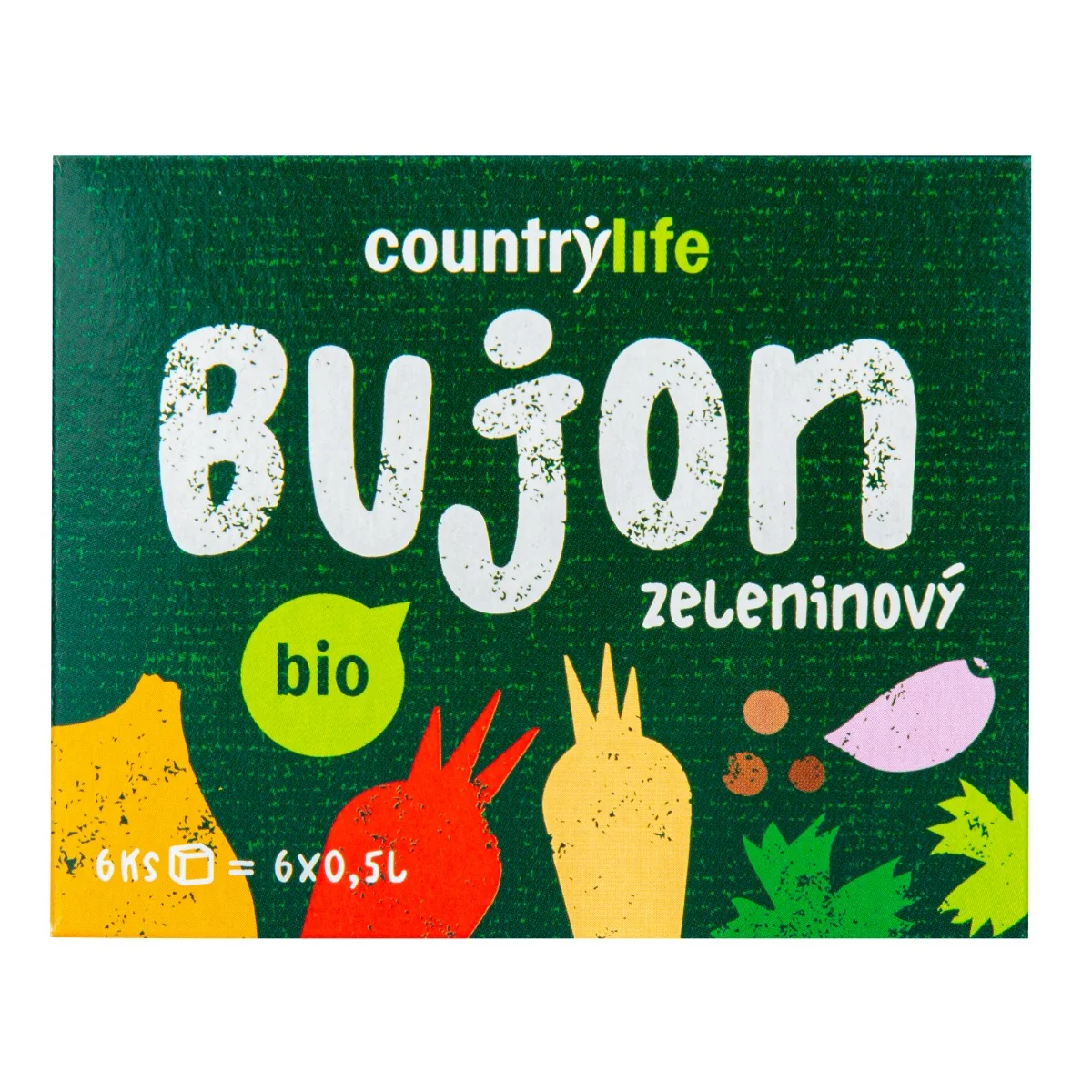 Country Life Bujon zeleninový BIO kostky 66 g