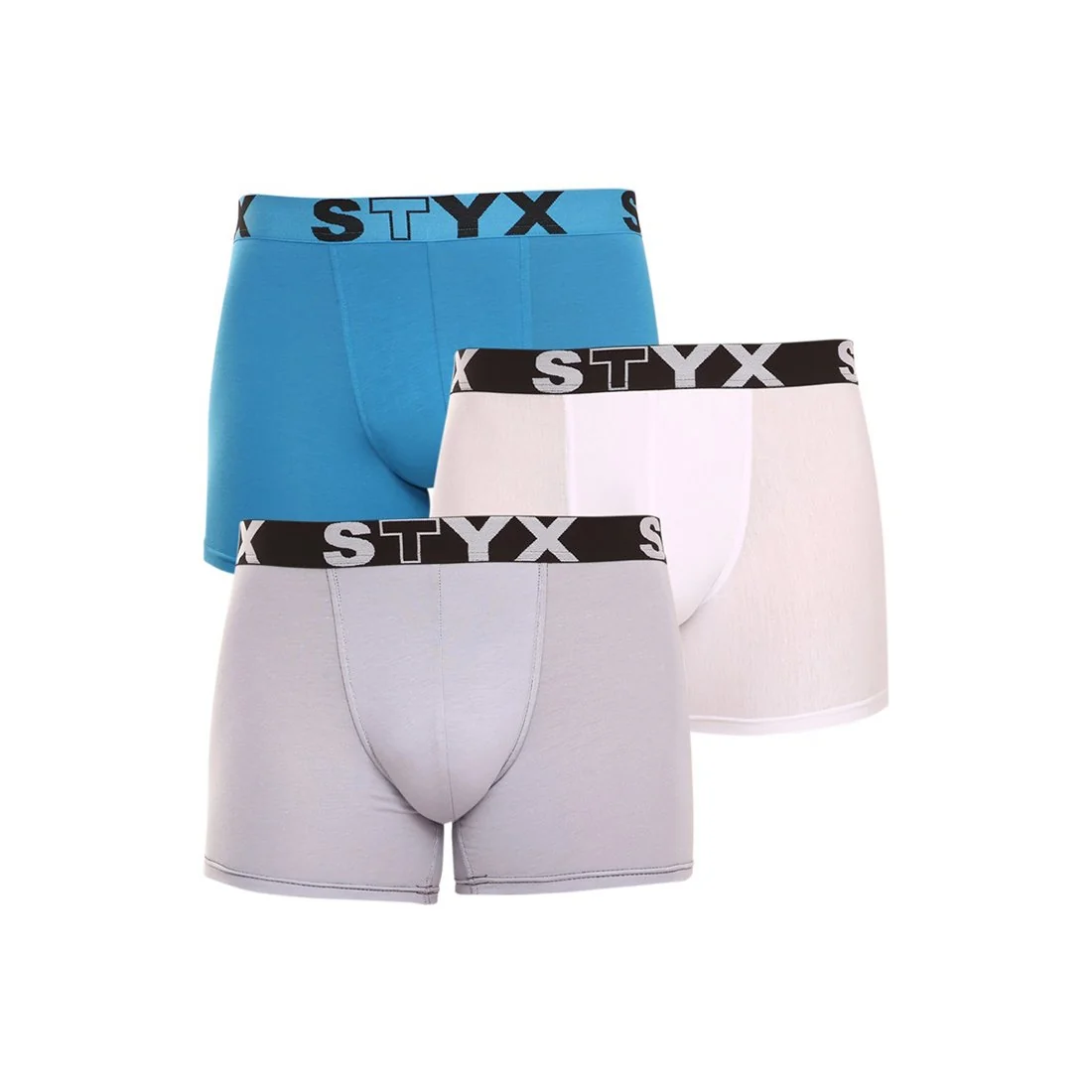 Styx 3PACK pánské boxerky long sportovní guma vícebarevné (U9696167) XL 