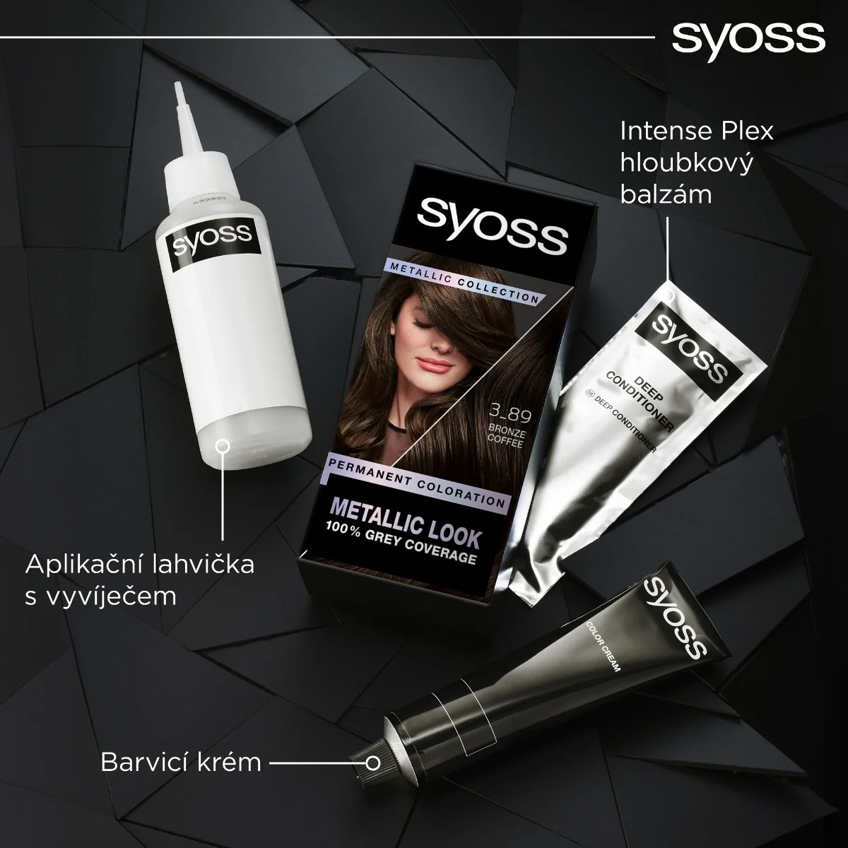 Syoss Metallic Collection Permanentní barva na vlasy 3-89 kávově bronzová 115 ml