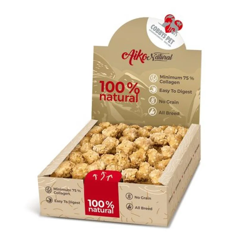 Cobbyspet AIKO NATURAL Ball 2,8cm 900g (+/-100ks) kuličky s kolagenem a plícemi 