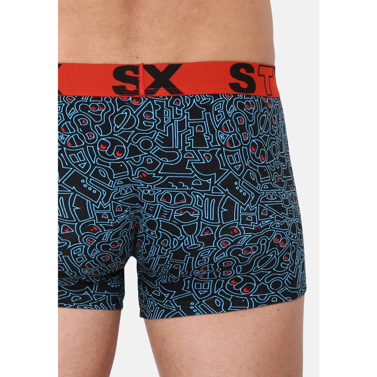 Styx Pánské boxerky art sportovní guma doodle (G1256) XXL 