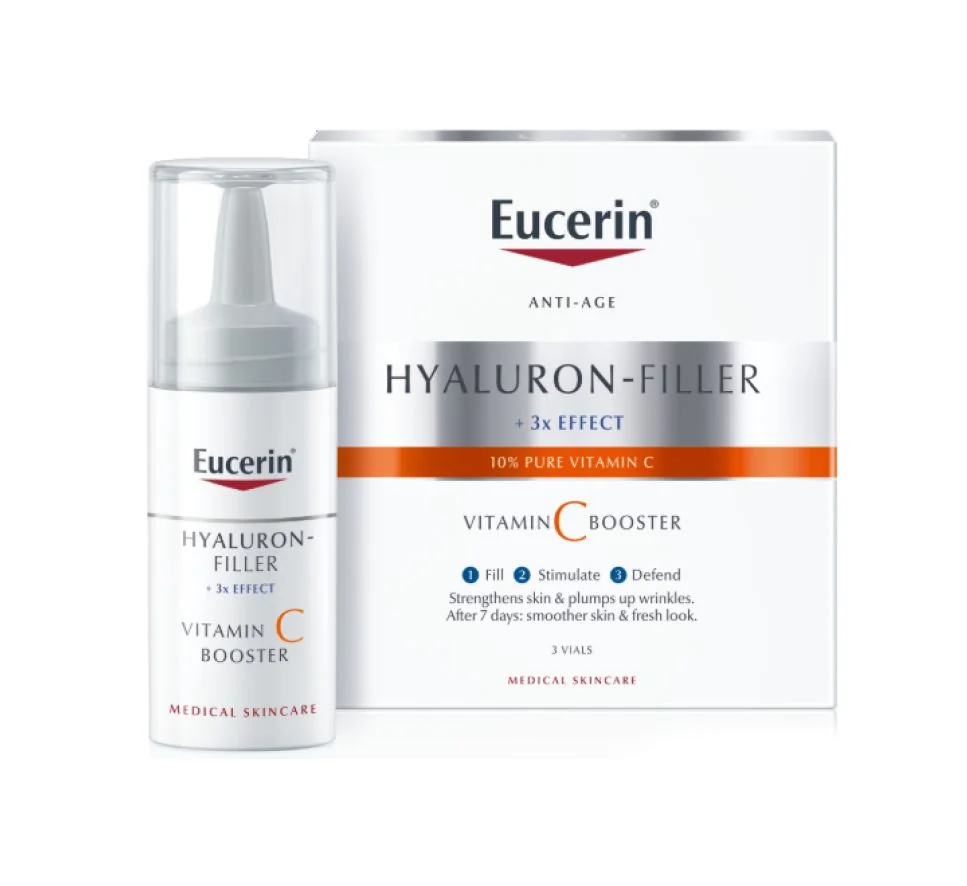 Eucerin Hyaluron-Filler + 3x Effect Vitamin C booster proti vráskám 3x8 ml