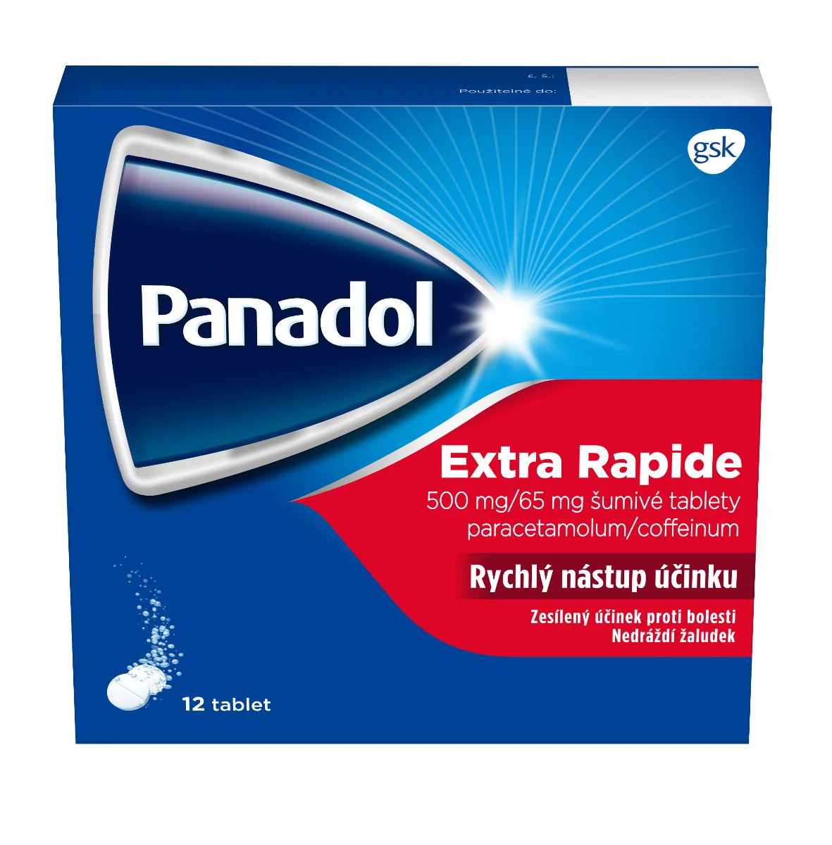 Panadol Extra Rapide 12 šumivých tablet