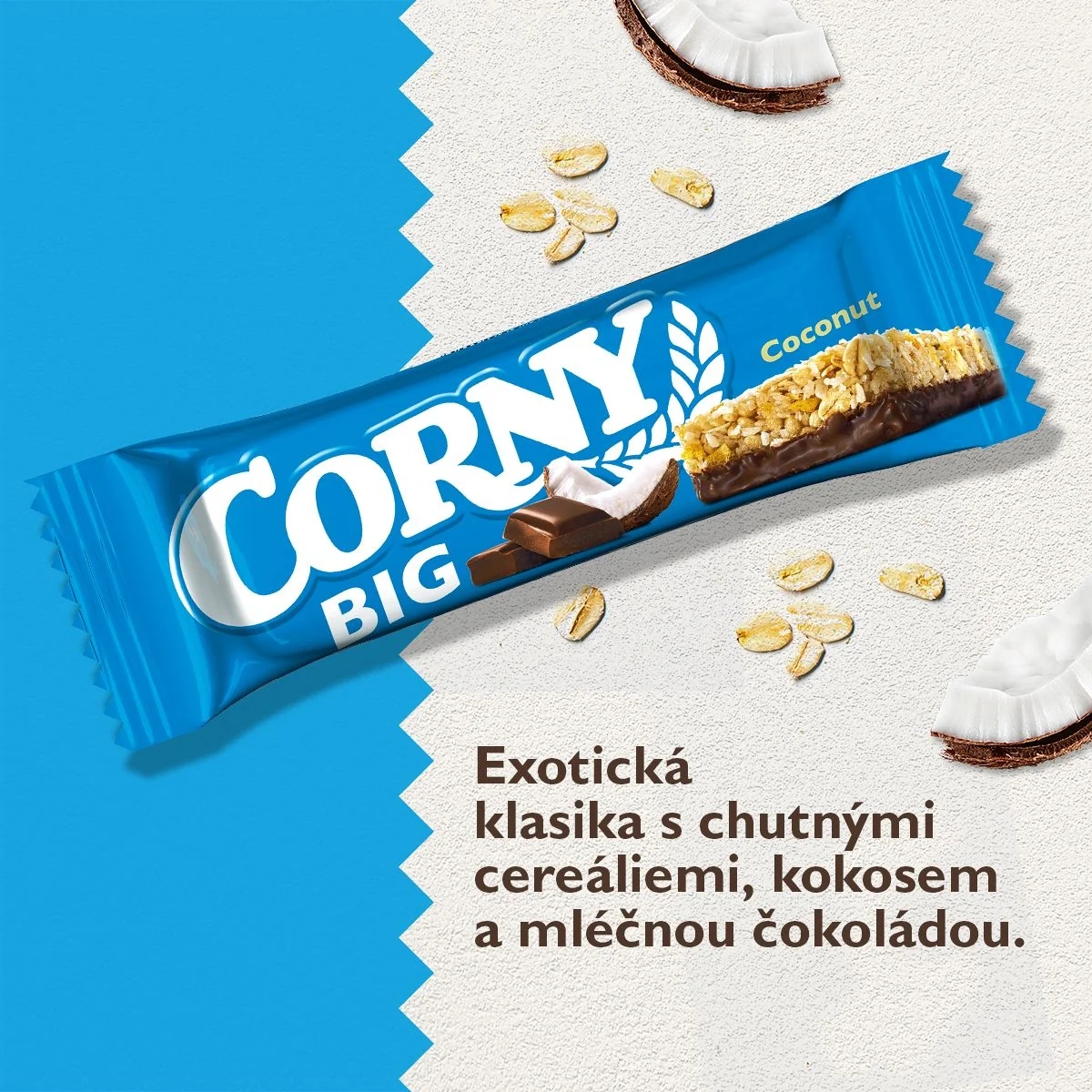 Corny BIG kokos v mléčné čokoládě müsli tyčinka 50 g