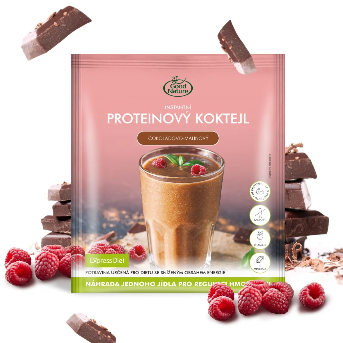 Express Diet Proteinový koktejl čokoládovo-malinový 60 g