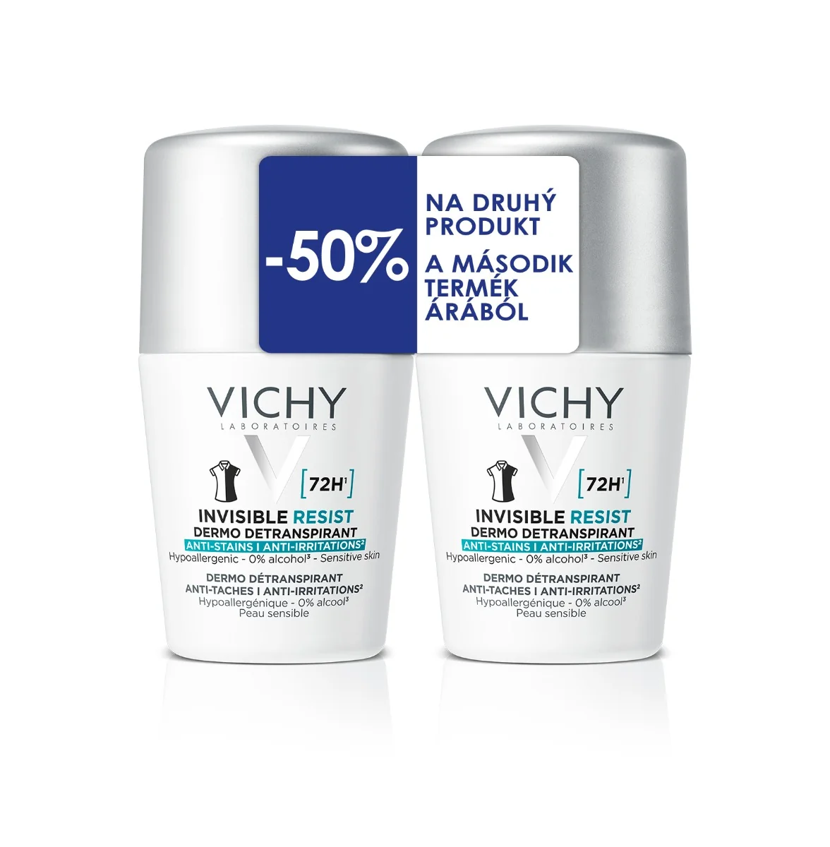 Vichy Invisible Resist 72H Antiperspirant 2x50 ml