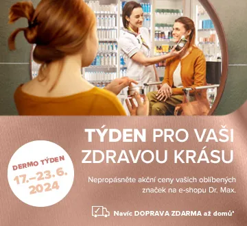 Dermo týden. Týden pro vaši zdravou krásu.17. - 23. 6. 2024. Nepropásněte akční ceny vašich oblíbených značek na e-shopu Dr. Max.