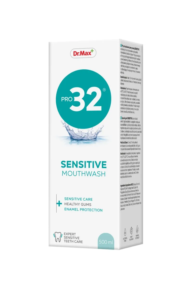 Dr. Max PRO32 Sensitive Mouthwash ústní voda 500 ml