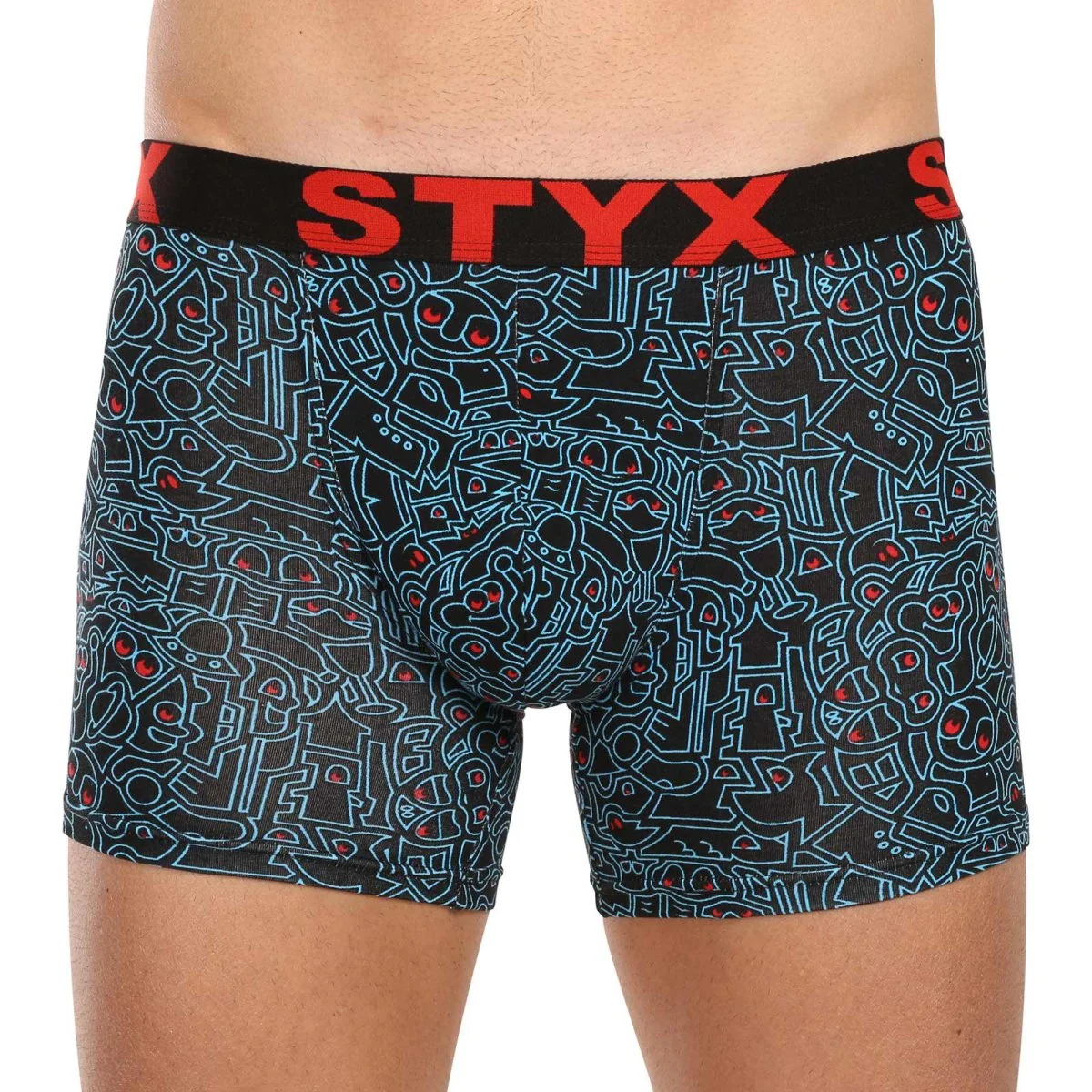 Styx 3PACK pánské boxerky long art sportovní guma vícebarevné (3U12672/2) XXL 