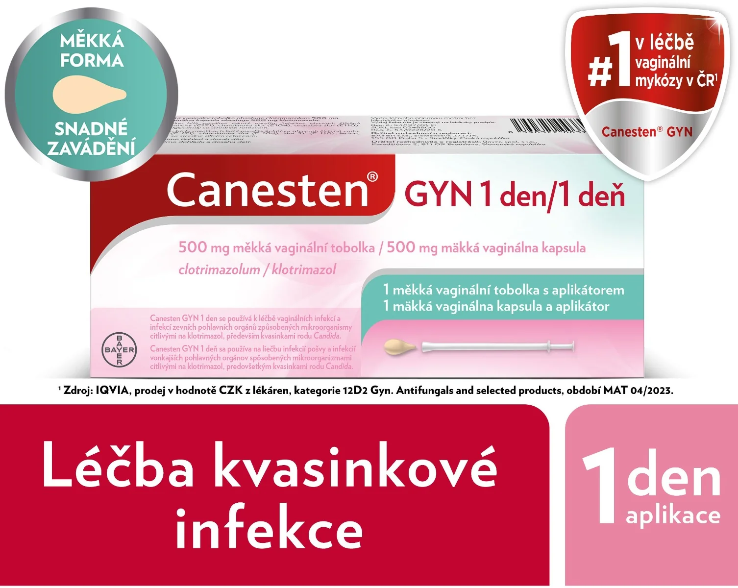 Canesten GYN 1 den 1 vaginální tobolka