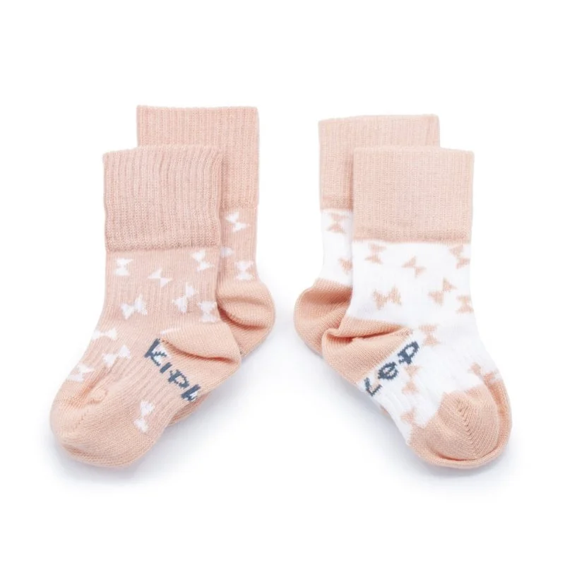 KipKep dětské ponožky Stay-on-Socks 0-6m 2páry Party Pink 