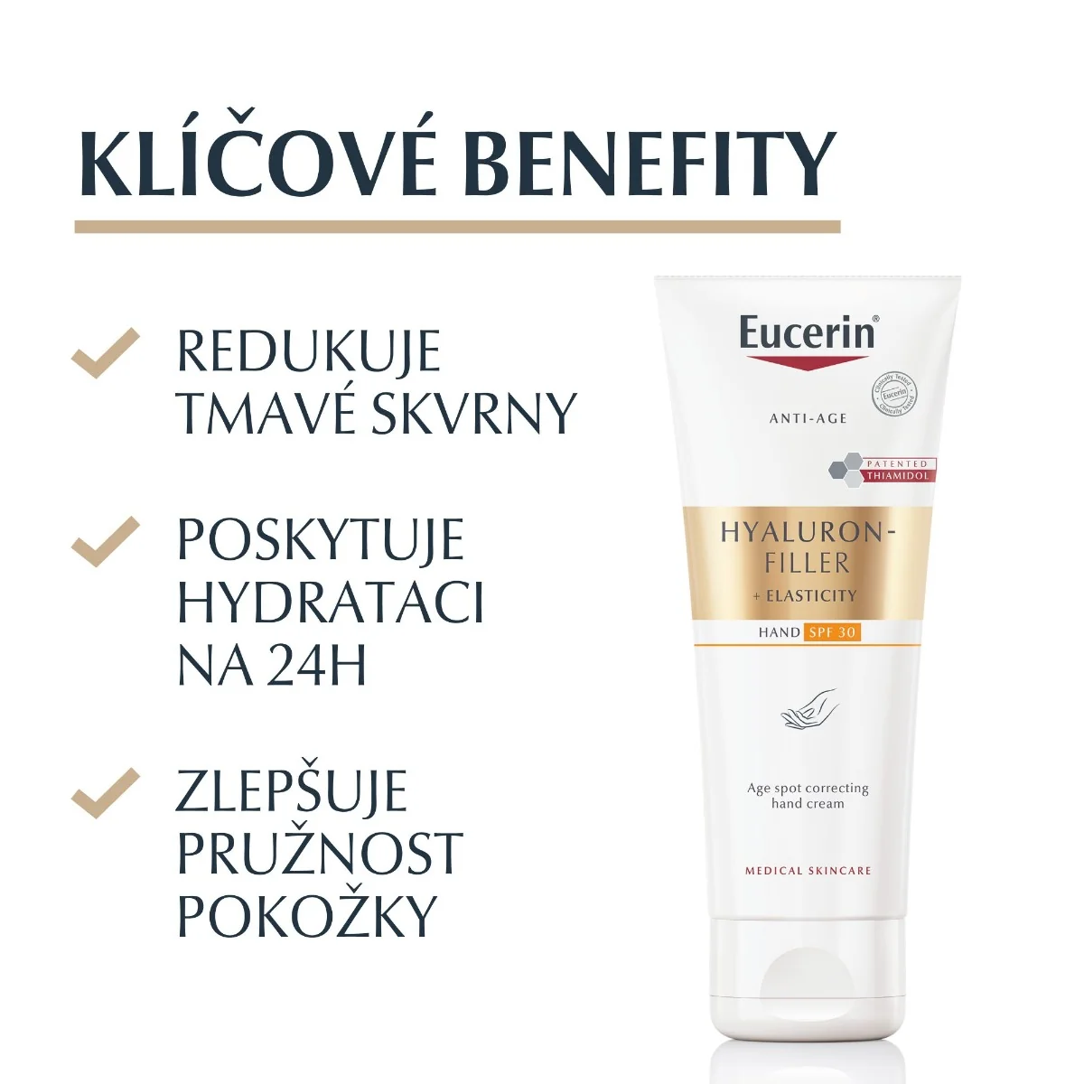 Eucerin Hyaluron-Filler + Elasticity krém na ruce 75 ml