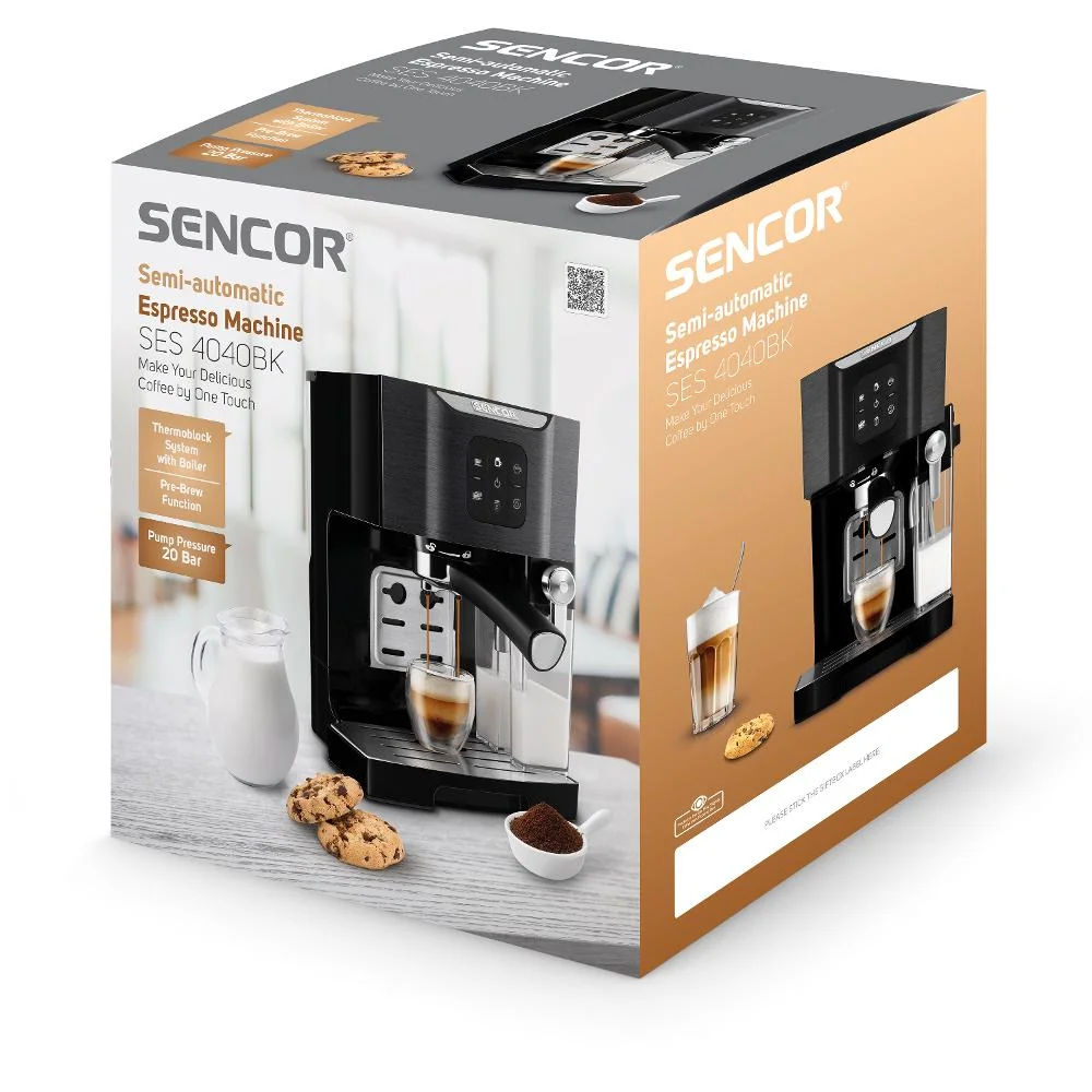 SENCOR SES 4040BK Espresso poloautomatický pákový kávovar černý