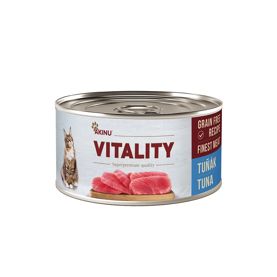 Akinu VITALITY Tuňák konzerva pro kočky 10 x 70 g 