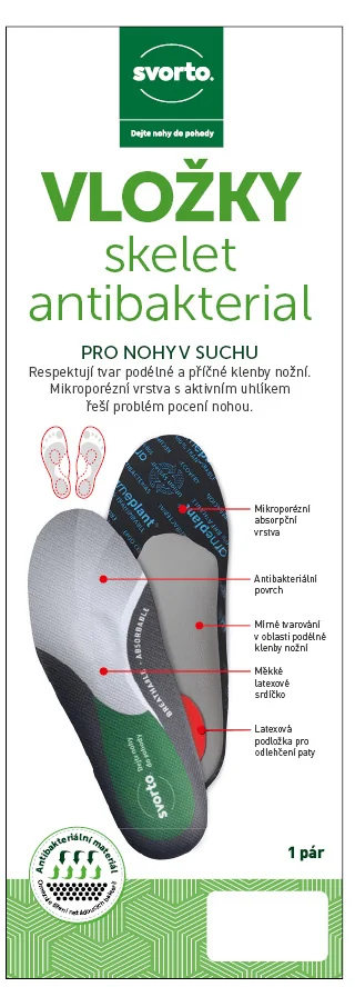 Svorto 055 Vložky skelet antibacterial vel. 44 1 pár