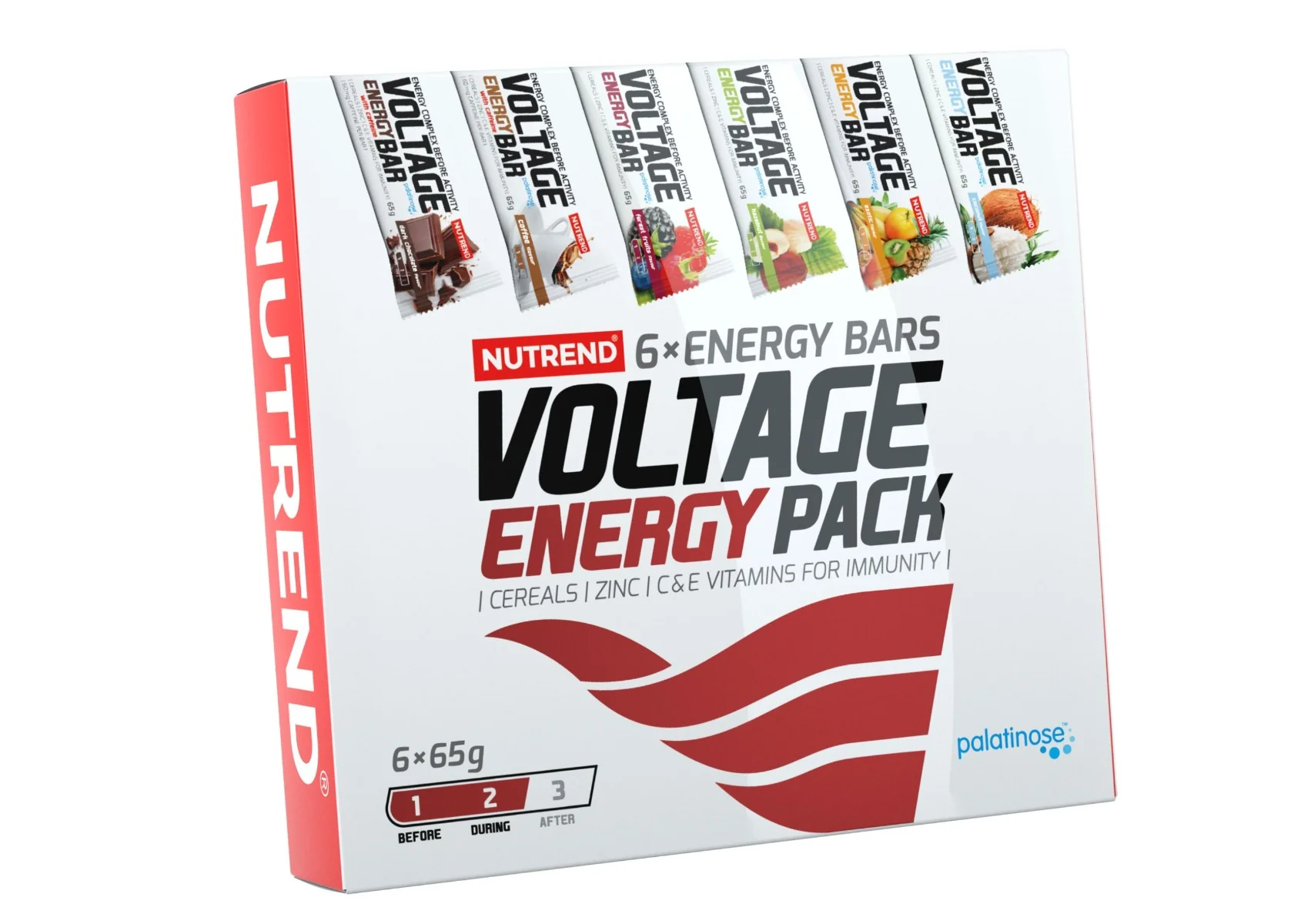 Nutrend Voltage Energy Bar Dárkové balení mix příchutí 6x65 g