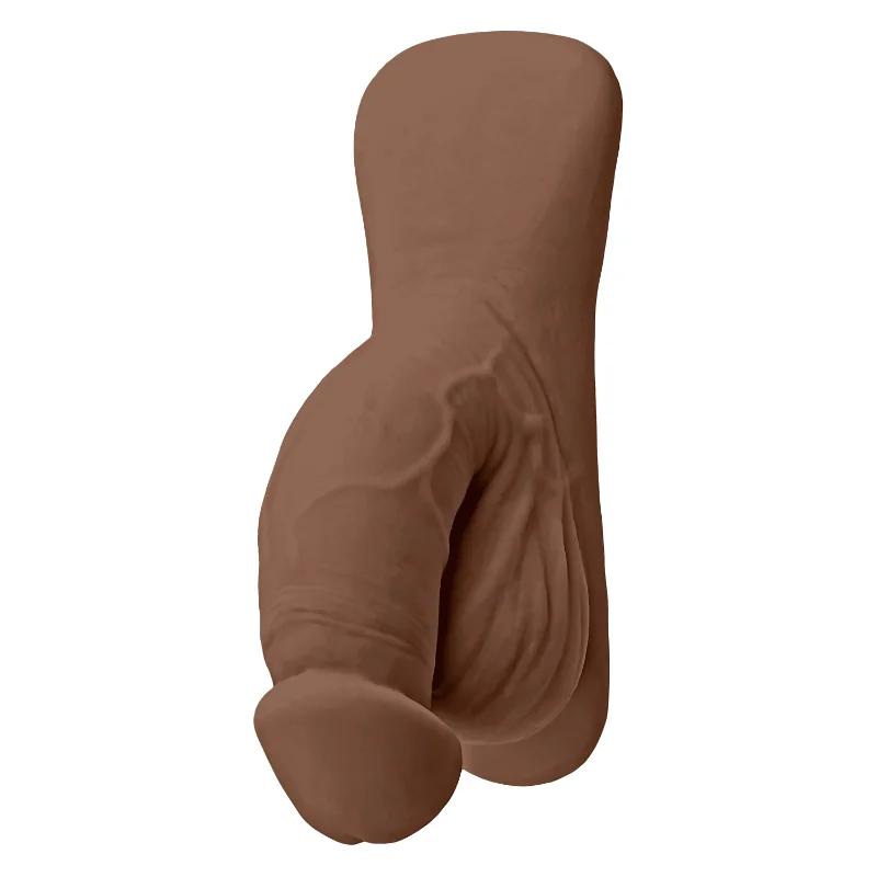 Gender X TPE packer Squishy Flesh 12 cm,  tmavě tělová