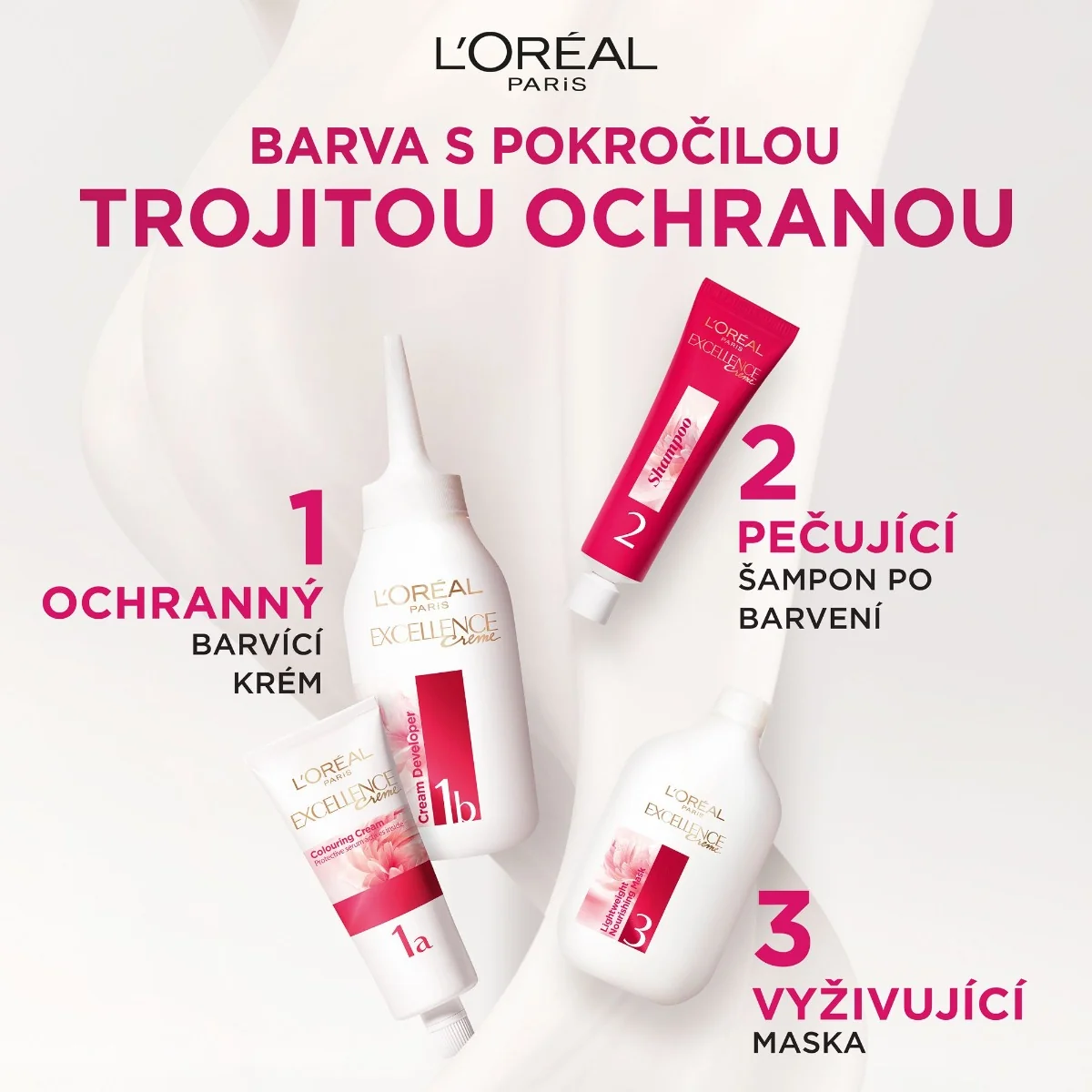 Loréal Paris Excellence Creme odstín 400 hnědá barva na vlasy