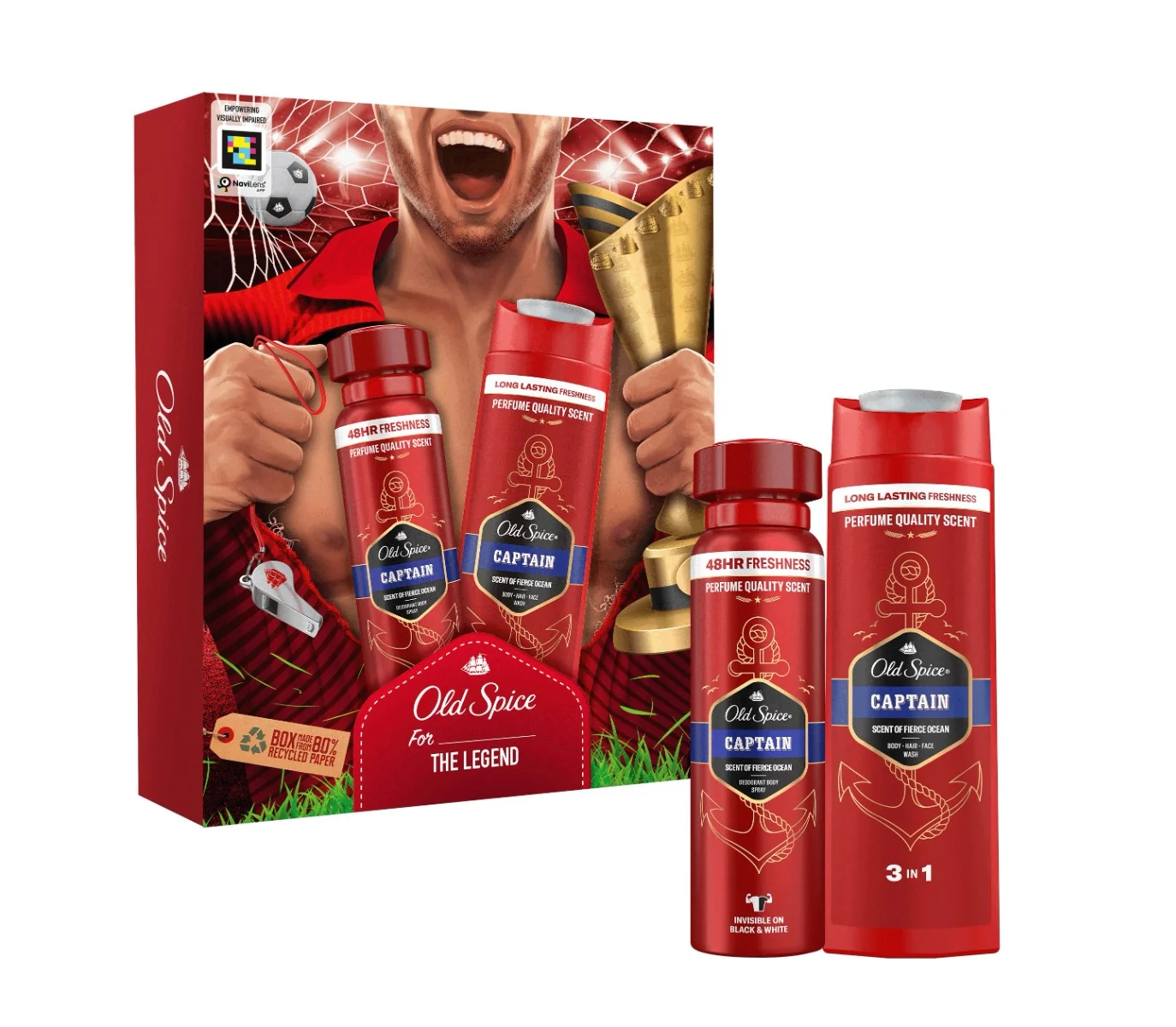 Old Spice Captain Footballer dárková sada se sprchovým gelem