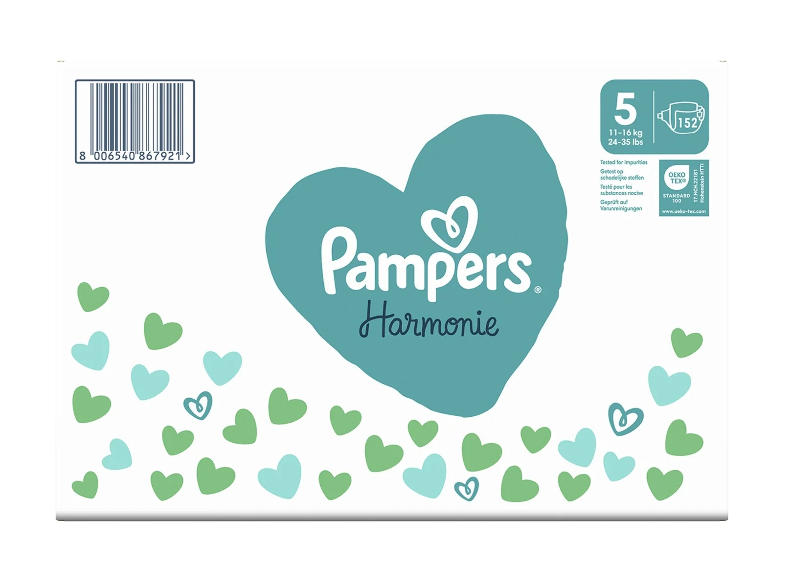 Pampers Harmonie Box vel. 5 11–16 kg dětské pleny 152 ks