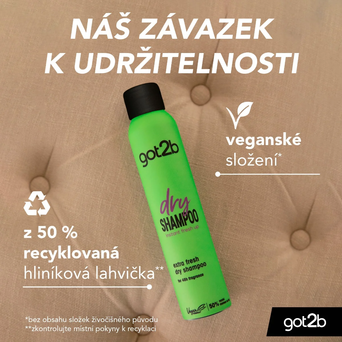 got2b Extra Fresh suchý šampon extra svěžest 200 ml