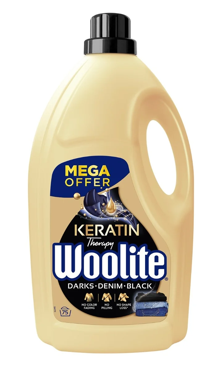 Woolite Keratin Tekutý prací prostředek na černé a tmavé prádlo 4,5 l