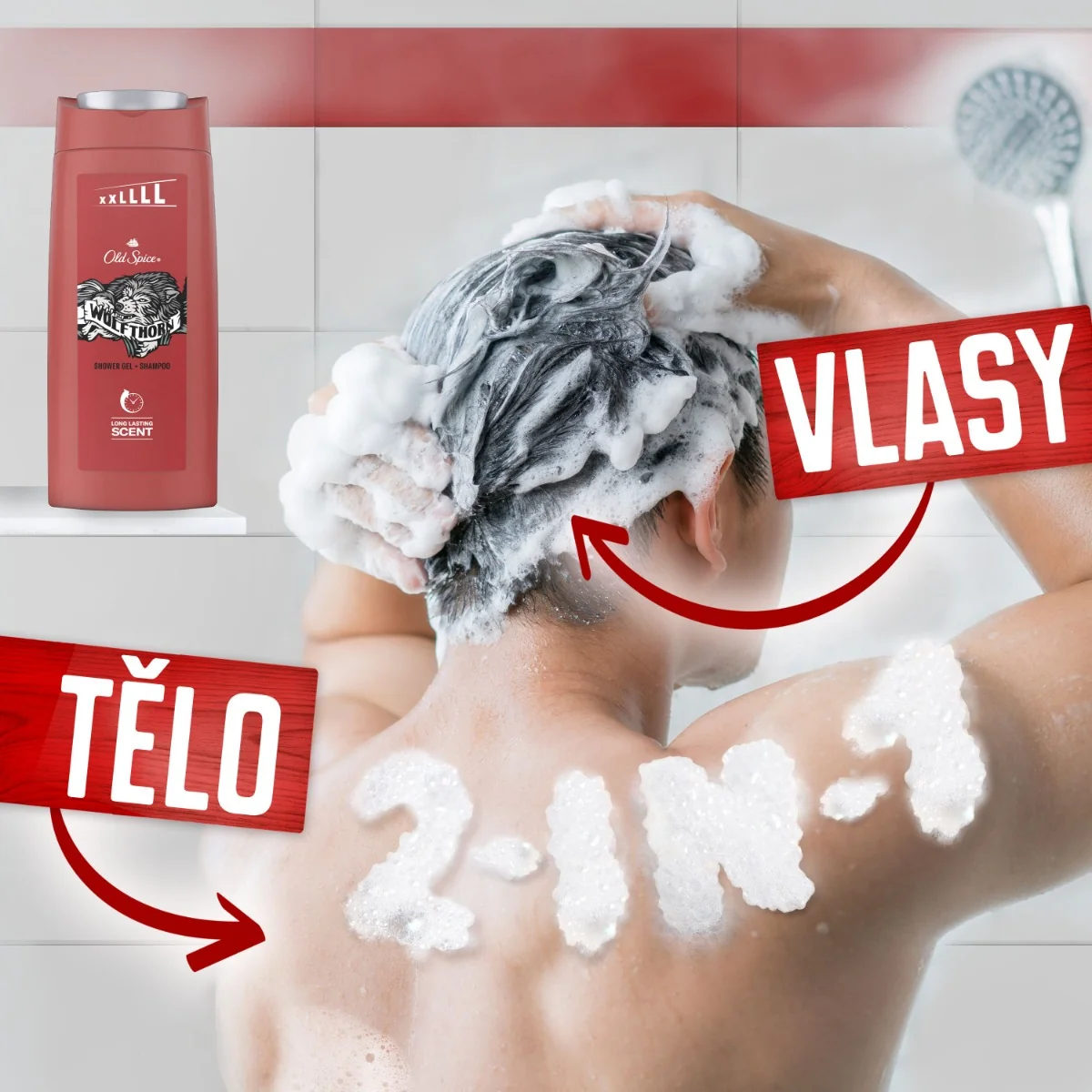 Old Spice Wolfthorn Pánský sprchový gel a šampon XXL 675 ml